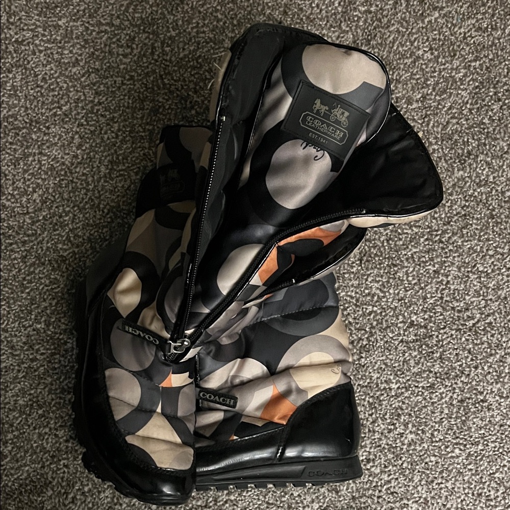 Coach Multicolor Patterned Boots - Picture 3 of 3